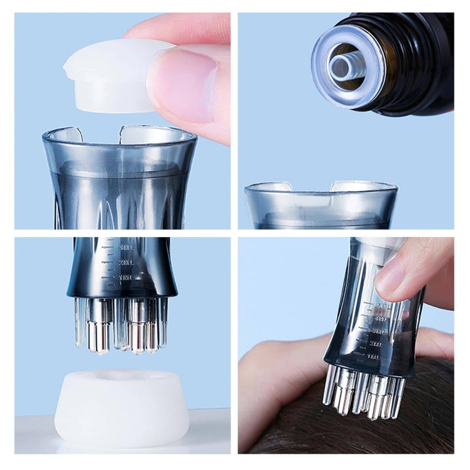 Applicateur d'Huile pour Cheveux - HairFlow™ - Bleu - Beauté Univers