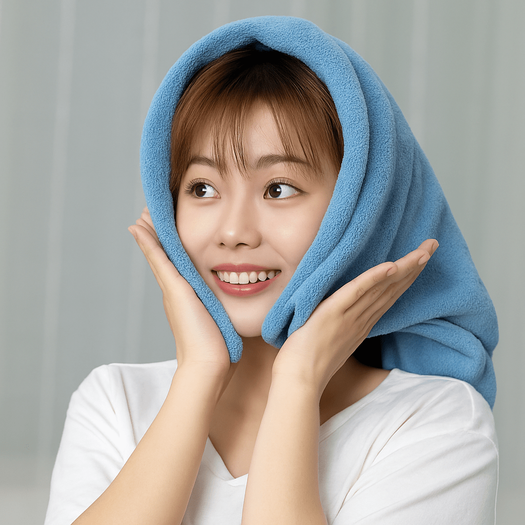 Serviette pour Cheveux - CapilDry™ - Bleu - Beauté Univers