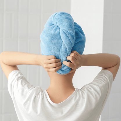 Serviette pour Cheveux - CapilDry™ - Bleu - Beauté Univers