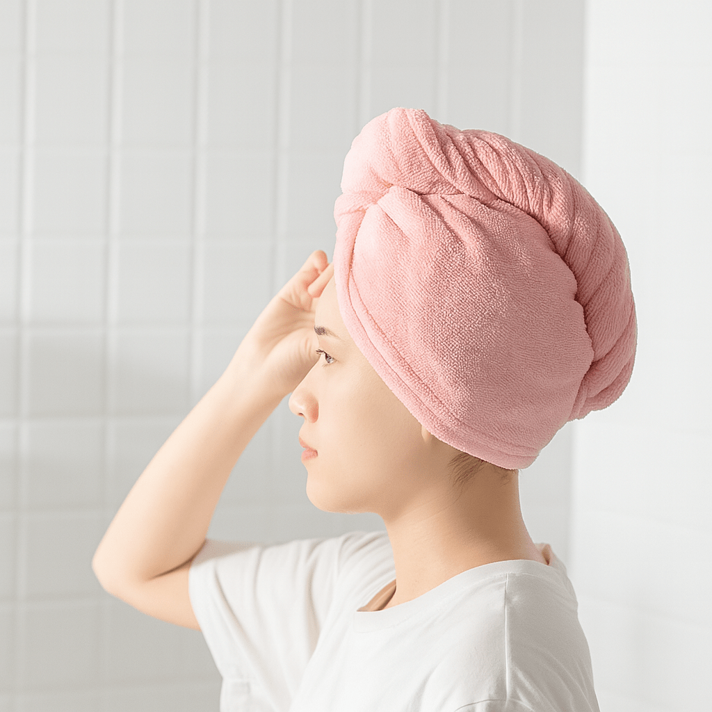 Serviette pour Cheveux - CapilDry™ - Rose - Beauté Univers